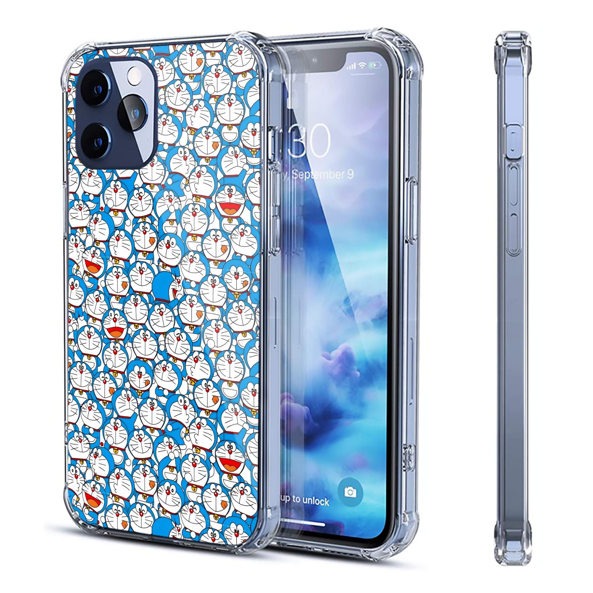（画像用） ドラえもん Doraemon 【iPhone 12シリーズ対応】透明スマホケース（クリアソフトケース）